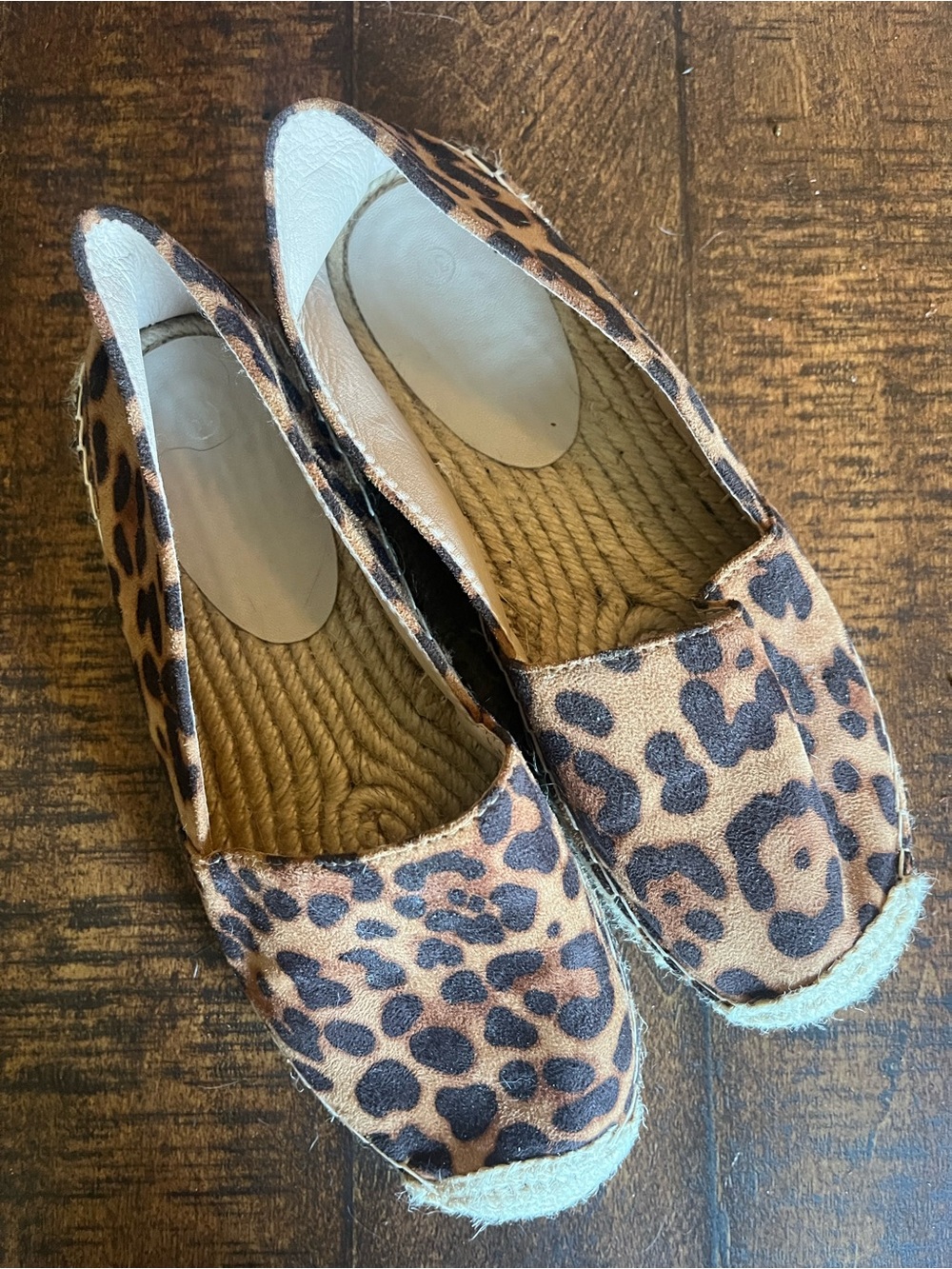 Leopard espadrilles shoes sandals 39 USA 8